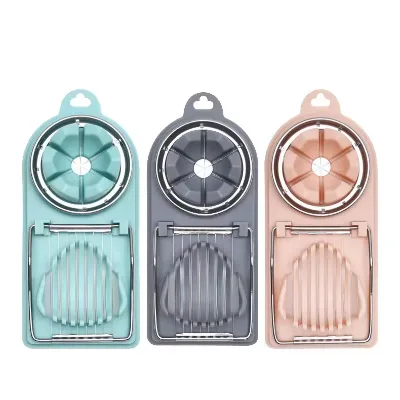 Premium Stainless Steel Multifunctional Egg Slicer Fancy Splitter Precision Cutter for Perfectly Sliced Eggs Every Time Durable