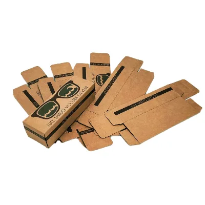 Custom logo Luxury Brown Sportive Kraft Sunglasses Paper case Package Box Set Sunglasses Packaging