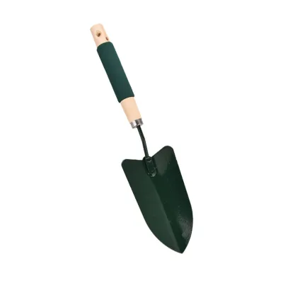 Modern Design Green Shovel with Wood Handle for Digging Soil Planting the Flower and Vegetables