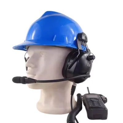 Noise Reduction Radio Helmet Headset Rechargeable Battery Noise Cancelling Microphone Fits All Two-Jack Walkie-Talkies Mining