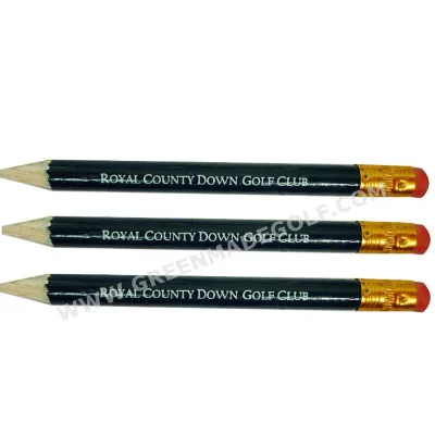 144pcs or 200pcs Per Box 3.5" Half Mini Size Short Small Golf Hexagon or Round Wooden Pencil Bulk Sharpened Pencil with Eraser