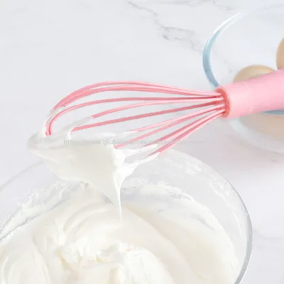 2024 New cream whipper Egg Cream Butter Mixer Silicone whisk for Blending Baking Tools Whisk Set with Plastic Handle