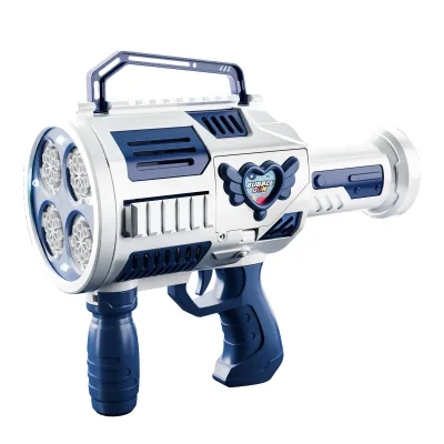 OEM/ODM Custom Logo Plastic Bubble Gun Set Fully Automatic Bubble Machine with Four-Cylinder Comes Standard