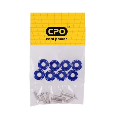 New High Quality 8 PCS Fender Washer Bumper Engine Concave Screws License Plate Bolts Steel/Aluminum CPO Car-styling Fasteners