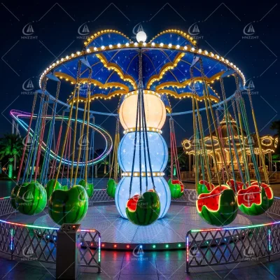 Mini Luxury Fiberglass Flying Chair Ride Adjustable Speed 16-Person Capacity Portable Outdoor Amusement Swing Children Adults
