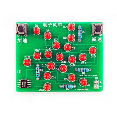 Electronic Design Constructor Windmill Kit DC 5V Funny DIY for Practice Adjustable Speed MCU for Soldering Electronics