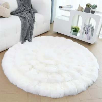 Fox Fur Pelt Blanket Modern Hot Sale Fluffy Natural Home Textile Carpet Different Color Factory Customizable Bedroom Floating