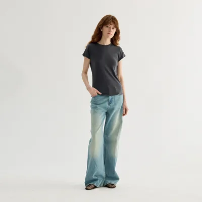 Tencel Wool Blend Short Sleeve T-Shirt for Men and Women Soft and Breathable with Minimalist Design Perfect for Casual Wear
