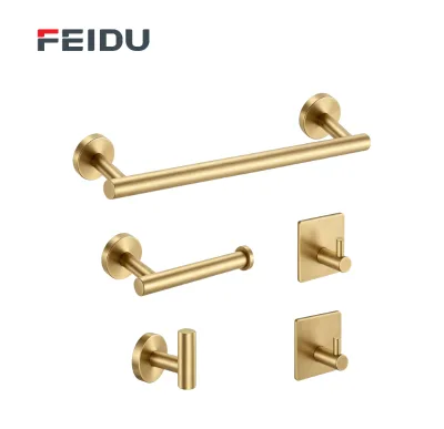 FEIDU Modern Chrome Steel Stainless Steel Wall-Mounted Bathroom Accessory Set Eco-Friendly with 3-Year Warranty