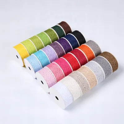 Decorative Tulle Mesh Fabric Flower Ribbon 100% Polyester Decor Mesh Ribbon