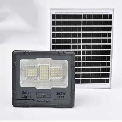 Industrial Weatherproof IP67 Football Building Exterior Field Lighting Fixtures Separate Panel Solar Flood Security Lights