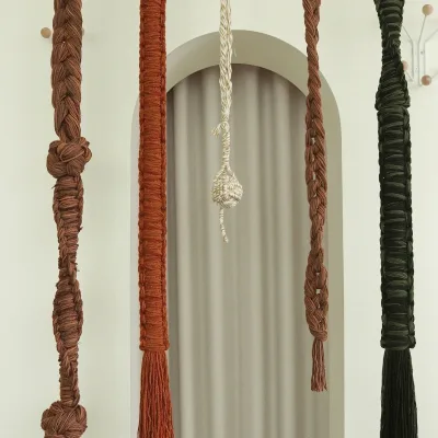 Macrame Wall Hanging Knot Wall Art Knitting Colorful Hand Weaving Natural Cotton Rope Home Decoration Apartment Dorm EH2506056