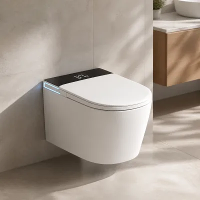 Wall Hung Smart Toilet GX-90V2 Wall Mounted Bidet Toilet No Water Pressure Limit Instant Heating Foot Sensor Flush
