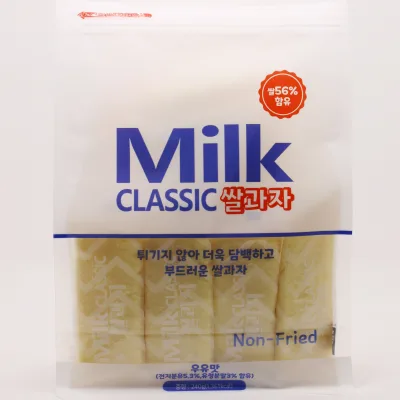 Korean Rice Crackers Hard Baked Sweet Banana Milk Cheese Flavor Low-Fat Box Packaging Supported Customized Package