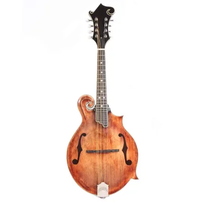 Handmade F Style Mandolin Musical Instruments All Solid Wood One Piece Flamed Maple Back
