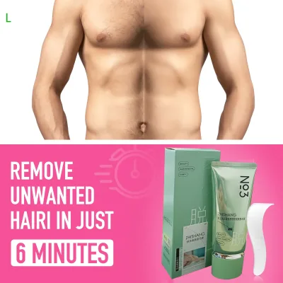 Herbal Body Hair Removal Cream for Men and Women Easy Use on Sensitive Skin