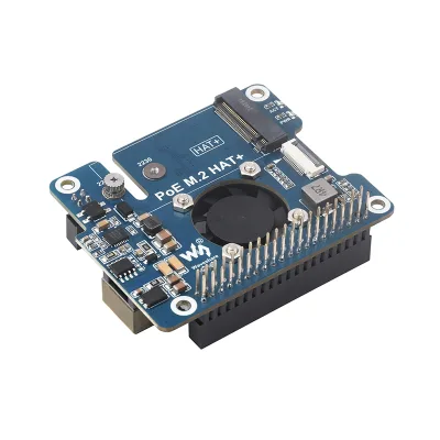 Raspberry Pi 5 PCIe to M.2 Adapter with PoE Support NVMe Protocol M.2 Solid State Drive 802.3af/At Network Standard Pi 5 PoE HAT