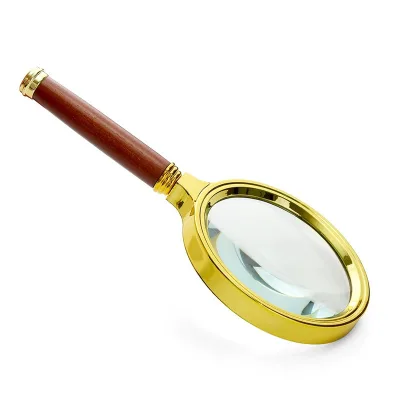 10X HD Rosewood Metal Magnifier, Handheld Reading Magnifying Glass for Seniors Elderly Kids Science Outdoor Hobby Exploration
