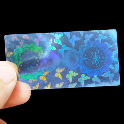 Custom Logo Hologram 3D Holographic Foil Transparent Overlay Security Hologram Sticker Film Roll