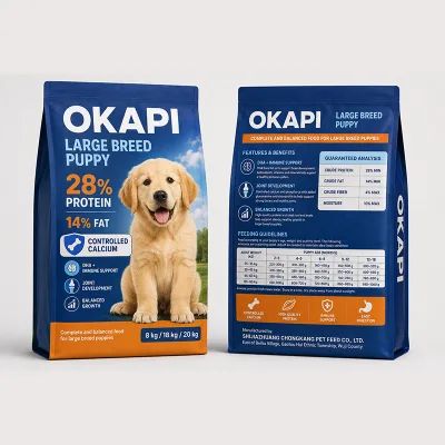 OEM Large Breed Puppy Dry Dog Food 28% Protein DHA Controlled Calcium Joint Immune Support 8kg 18kg 20kg