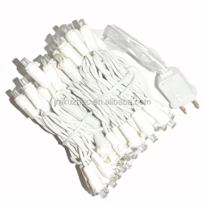 5mm Warm White Led Bulbs White Wire Wide Angle Garden Lightings Christmas Tree Lighting Strings Decorative for 70L 120V