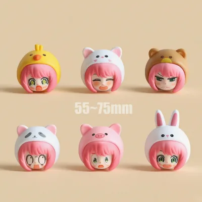 Lovely Plastic Anime Girl Cake Topper Doll Popular Japanese Animation Style Funny Facial Expression Kids 12+ Birthday Party