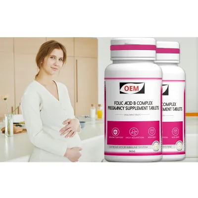 OEM ODM Folic Acid Vitamin B Tables for Prenetal Development Support Folic Acid B Pregnancy Supplement Tablets