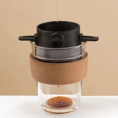 Portable Coffee Filter Eco-friendly Plastic Drip Coffee Tea Hold Reusable Paperless Pour Over Cup Infuser Coffee Dripper