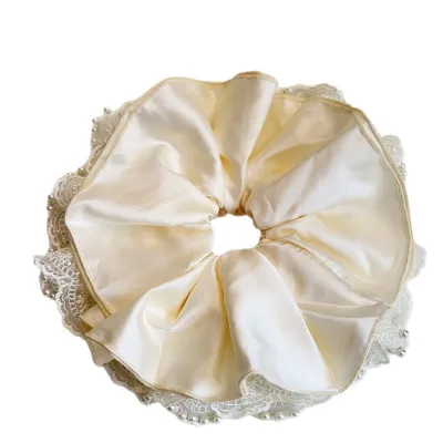 French Lace Lace Hairband for Women High-end Satin Hair Tie for Tying up Scrunchies
