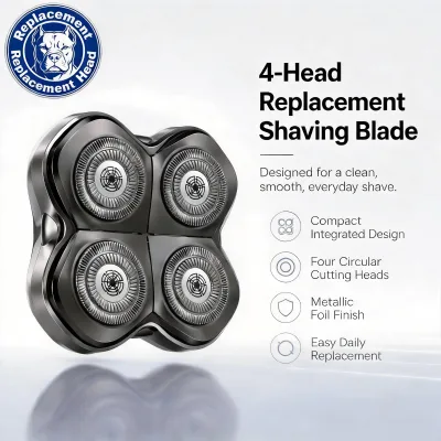 4D Blade Head Compatible Pit Bull Bald 4x Head Shaver Replacement Blade