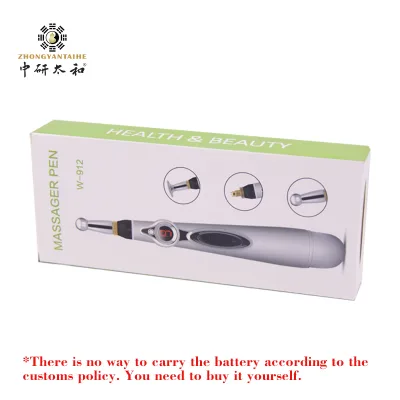 Rechargeable Pain Relief Electric Meridians Energy Pen Massager With 5 Heads
