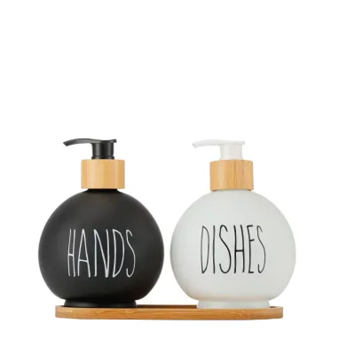 Soap dispenser bottle kitchen round soap dispenser countertop lotion glass bottle pump lotion Dish soap dispenser