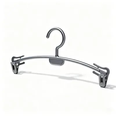 Strong Solid Metal Garment Clip Hanger With Non Slip Grip Clamps for Skirts Jeans Suits Pants Heavy Duty Wardrobe Storage Hanger