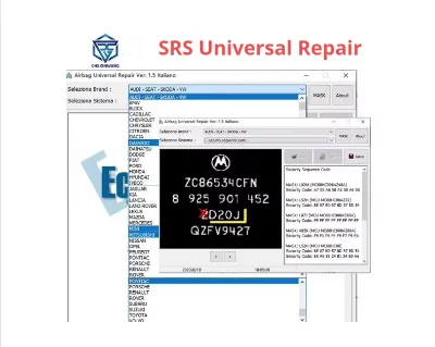 SRS Reset Tool Airbag Universal Repair V1.5 ECU Programmer of SRS 1.5 ECU Chip Tuning File Car Diagnostic Software