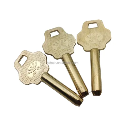 JS B164 Cylindrical Punching Key Embryo Anti-theft Door Key Embryo 90 Degrees Notch
