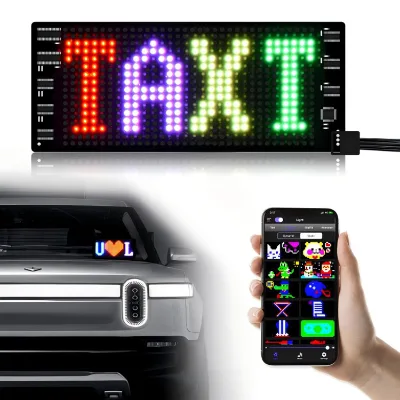 Shock Resistant Flexible LED Car Sign USB Operated Scrolling LED Screen for Commercial Vehicle