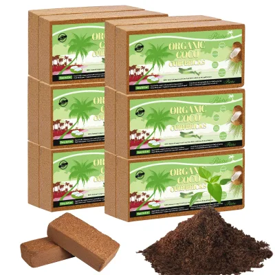 Compressed Natural Growing Garden Pot Mixing Brick Block Coco Pith