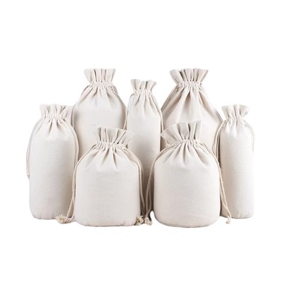 High Quality Cotton Muslin Drawstring Bag Eco-Friendly Muslin Pouch