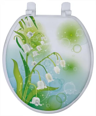Soft Cushion Closed Front Waterproof Toilet Seat-Modern Design Anti-Odor High Weight Capacity Bathroom Use Custom Print