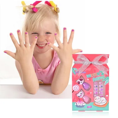 CPSR Certified Kids Nail Polish Gel Kit Natural Finish Washable Safe Multi-Colored Nail Color Set for Girls Birthday Party