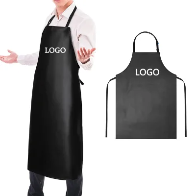 Custom Logo Professional Black Leather Hairdressing Barber Hairstylist Salons Chef Garden Work Apron Men  Women