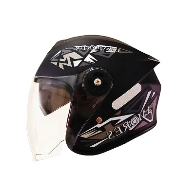 Motorcycle ABS 3/4 Helmet with for Windproof Built-in Headset & Lighting Integration Four Seasons Use for Men