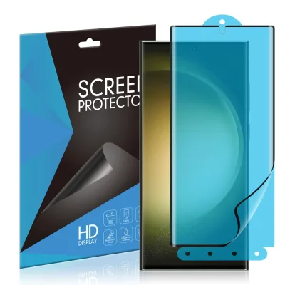 For Samsung Galaxy S23/S24/S25 Ultra Hybrid PMMA Ceramics Screen Protector Full Glue Fingerprint Unlock Protective Filmfor Phone