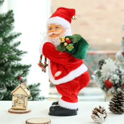 KEWEI 558 Wholesale Christmas Toy Santa Claus Music Christmas Old Man Decoration Doll for Christmas Decorations