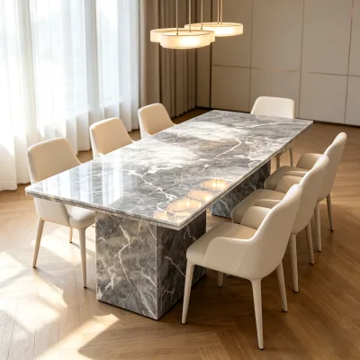 Advanced Romantic Grey Marble Is Suitable for Modern Style Hotel Lobbies and Indoor Kitchen Island Walls