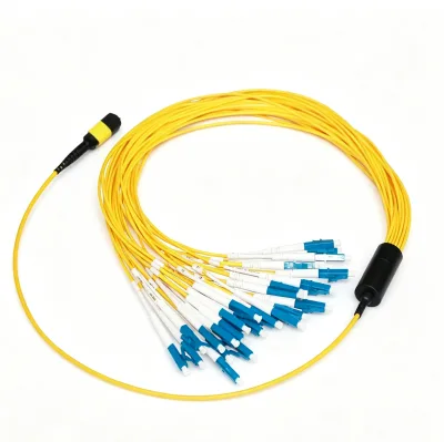 MPO to LC SM Breakout Fiber Patch Cord OS2 Single Mode Cable for Data Center High Density Network