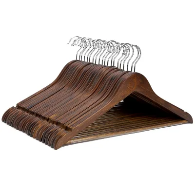 Bulk 360 Swivel Hook Solid Wood Hanger, Coat Hanger, Clothes Hanger
