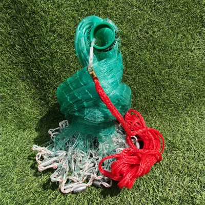 High Quality American Style Fishing Net Frisbee Hand Cast Net Small Mesh Drawing Throw Net 4-12 Feet Pull Line Nylon