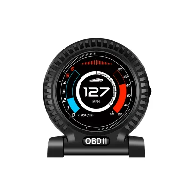 Universal OBD2 HUD Round Smart Car Digital Gauge Head up Display Speedometer Tachometer Vehicle Driving Data Monitor