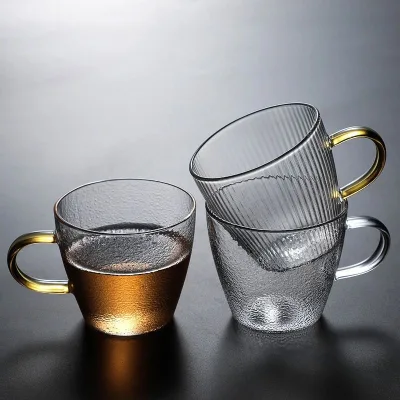 Wholesale Homehigh Classic Coffee Cup Borosilicate Glass 100ml High Temperature Resistance Eco-Friendly Colorful Fish Kung Fu
